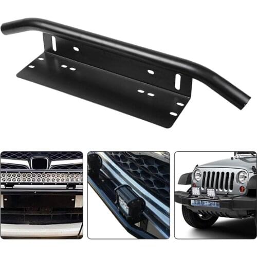 23inch Car Front Bumper License Plate Mount Bracket Aluminium Bull Bar Style Holder For Light Bar Car Truck SUV Universal
