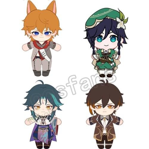 Genshin Impact Xiao/Venti/Zhongli Cute Soft Plush 20cm Doll Clothes Clothing Outfits Limited Toys Cosplay Pillow Halloween Gifts