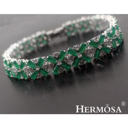Hermosa 2 Colors Snowflake Stylish XMAS GIFT Bracelet 20cm Christmas Fashion Jewelry Wholesale Bracelets