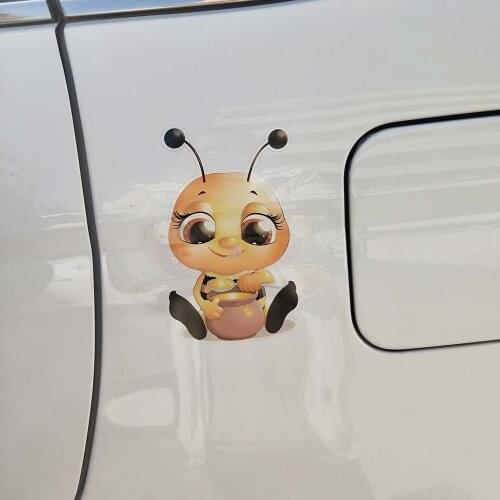 Interesting Bees That Eat Honey Decal Personality Car Sticker Anti-UV Waterproof Car Window Body Decorative Stickers Accessories