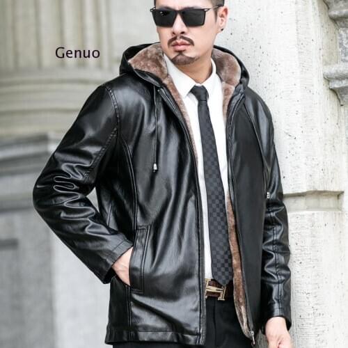 2020 New Men Pu Leather Jacket Slim Design Men Black Jackets Size 3Xl Man