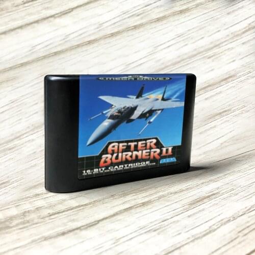 After Burner II - EUR Label Flashkit MD Electroless Gold PCB Card for Sega Genesis Megadrive Video Game Console