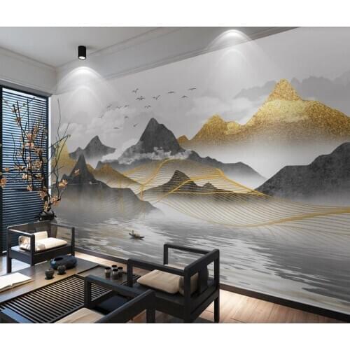 Custom Photo Wall Murals 3d Geometric Pattern Wallpaper Wall Papers Papel Mural Madera Living Room Canvas Textured Wallpaper