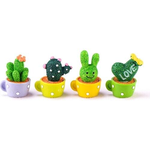 Small Landscape Cactus Moss Ecological Bottle Simulation Meaty Micro Landscape Ornament DIY Resin Crafts Drop Ship Support