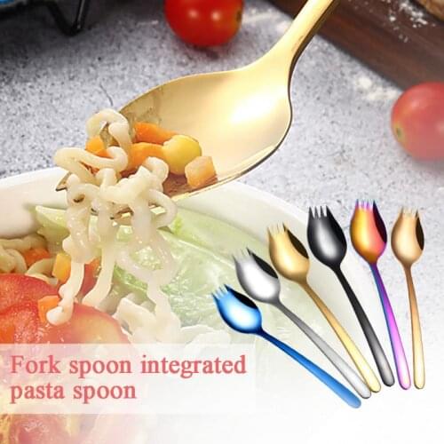 Durable Salad Spoons Forks Spoon Tableware Dessert Polished Fork For Camping Stainless Steel Appetizer Fork