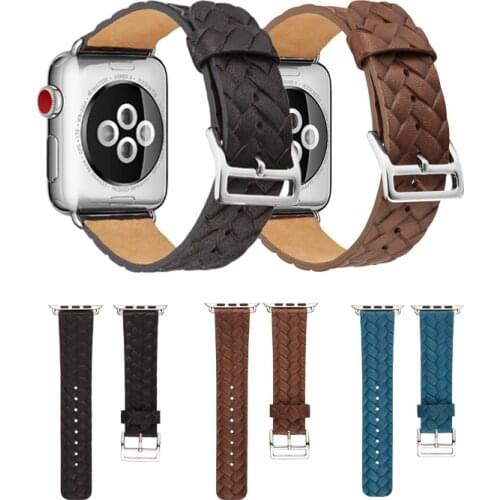 Luxury For apple watch bands 44mm 38mm 40mm leather watchband for apple watch for iwatch band 42mm 38mm correa for apple watch