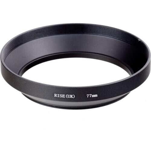 RISE(UK) Screw-in Mount 77mm 77 mm Metal Wide Angle Lens Hood for Digital camera