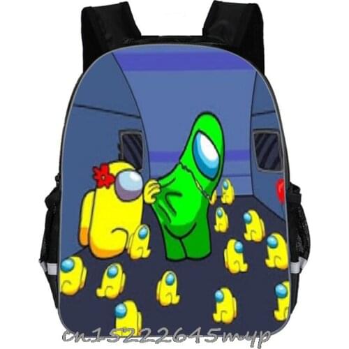 Princess Backpack 1-5 Grade Game Among us Girl Schoolbags Printing Cartoon Cute Children bag Bookbag