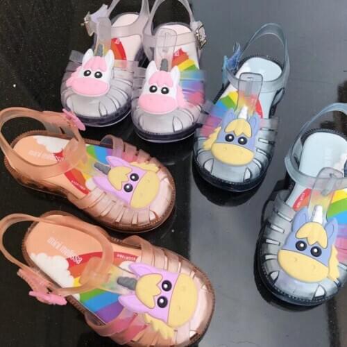 Mini Melissa Possession Unicorn Boy Girl Jelly Shoes Sandals 2020 NEW Baby Shoes Melissa Sandals Kids Non-slip Sandals SH19073