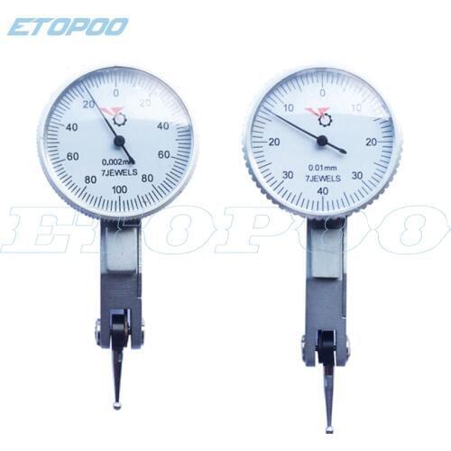0-0.2 mm Lever Precision 0.002mm Level dial Gauge Scale Precision Metric Dovetail Rails 0-0.8mm 0.01mm Dial Test Indicator