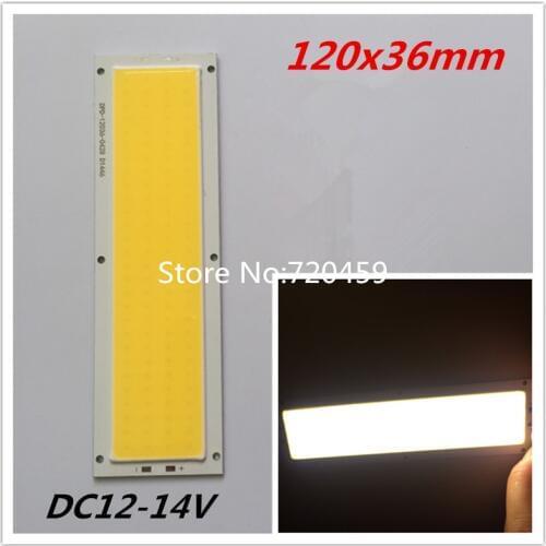 2pcs LED surface emitting COB light strip lamp lamp panel of integrated lamp strip surface plate 120x36mm Natural white DC12-14V
