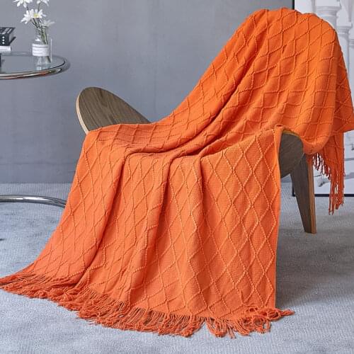Knitted Blanket Bed Sofa Decorative Throw Blankets Office Nap TV Tassel Thread Blankets Bed Sofa Cover Bedspread Plaid Tapestry