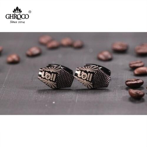 CHROCO High-Quality Exquisite Surface Laser Printing Zinc Alloy Shirt Cufflinks Fashion Luxury Gift for Business Men and Wedding