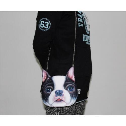 2021 female fashion 3D printing Animals Meow Star People Dogs Cartoon messenger bag chain bags cute handbag