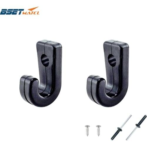 1 Pair J Shape Hook Durable Plastic J Shape Screws Lashing Hook J-hooks Tie Down Hook for Kayaks Canoes Rowing Boats Accessories