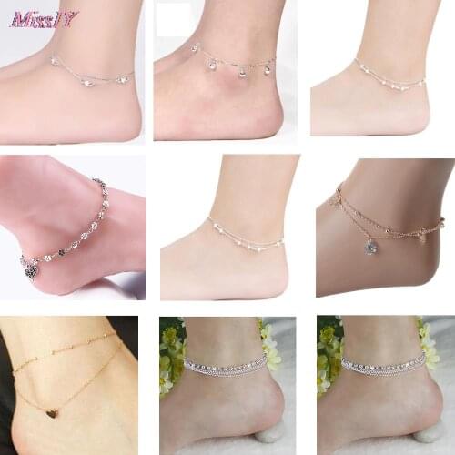 1Pc Ankle Bracelet Barefoot Sandal Beach Foot Jewelry anklets for women Bohemian Simple Twisted Anklet