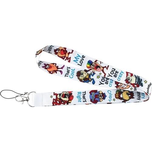 ZF1861 1pcs Monster Cartoon Icons Style Anime Lovers Key Chain Lanyard Neck Strap for USB Badge Holder DIY Hang Rope