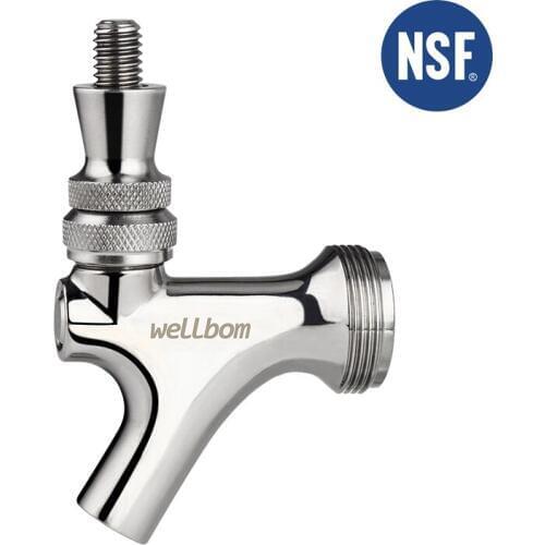 100% 304 Stainless Steel Faucet,Food Grade NSF Certified American Standard Draft Beer Dispenser Homebrew Beer Tap with Tap Cover