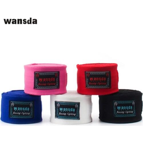 2pcs/roll Cotton 3M/5M Box Sports Strap Boxing Bandage Sanda Muay Thai MMA Taekwondo Hand Gloves Wraps Adult Male 1 Pair Set