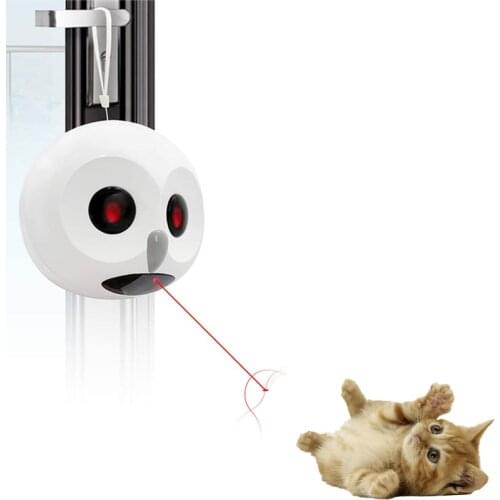 Cats Automatic Cat Toys Interactive Smart Teasing Pet LED Laser Funny Handheld Mode Electronic Pet for All Window Fit Doorknobs