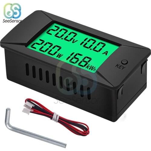 DC 0-300V 50A/100A/200A/300A Digital Meter Voltmeter Ammeter LCD 4 in 1 DC Voltage Current Power Energy Detector Built-in Shunt