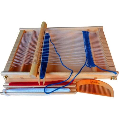 Wooden Loom Knitting Machine Weaving Loom Frame DIY Knitted Toys Wool Weaving Loom Handcraft Household Wooden Knitting Machine