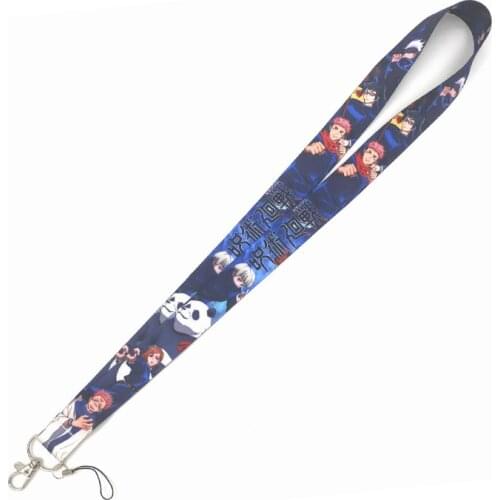 Jujutsu Kaisen Satoru Gojo Yuji Itadori Lanyards Keychain USB Mobile Phone Hanging Rope ID Card Badge Holder Anime Neck Straps