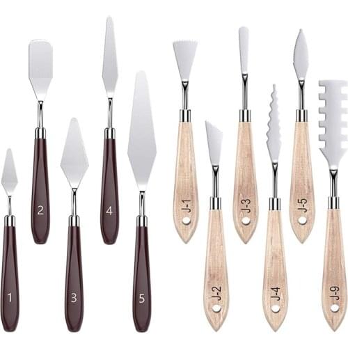 Painting Knives Set of 11,Artist Oil Paint Knife Art Tool Different Blade Shapes and Sizes for Painting Supplies