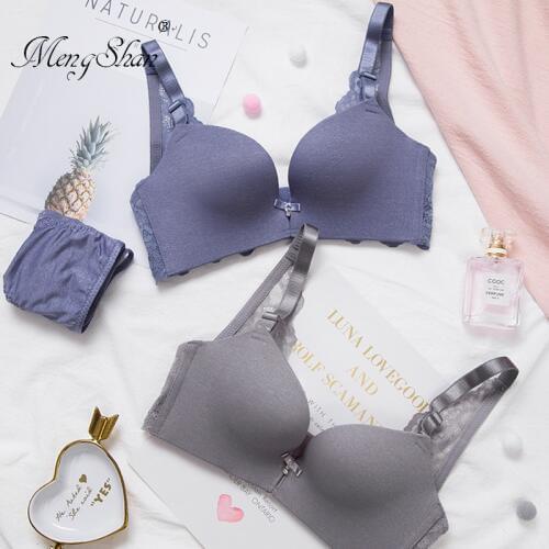 Lace Beautiful Back Seamless Ring Comfortable and breathable Bras Agglomeration adjustment type Wedding dress sexy Deep V girl