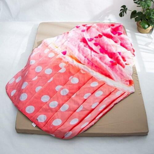 Food Series Ice Cream Shape Quilt Lightweight and Soft Comforter Gift for Teens Kids Women Men Decorative Luxury King Blanket