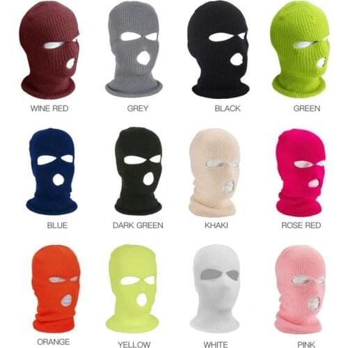 Face Mask Ski Mask Winter Cap 3/2/1 Hole Balaclava Beanie Hat Hood Tactical Warm Men Hiking Scarves Motorcycle Balaclavas