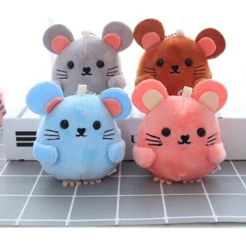 Mini 8CM Approx Mouse Plush Toy Stuffed TOY Key Chain Mouse Wedding Gift Bouquet Cute Baby Kids Toy Christmas Gifts