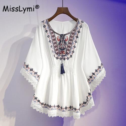 Блузки с вышивкой MissLymi China At AliExpress