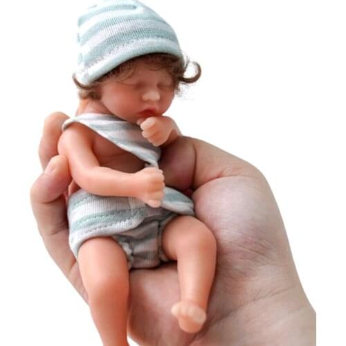 15CM Soft Toy Realistic Baby Girl Doll w/ Lovely Face Lifelike Educational Reborn Boutique Collections Kids Party Gift A2UB
