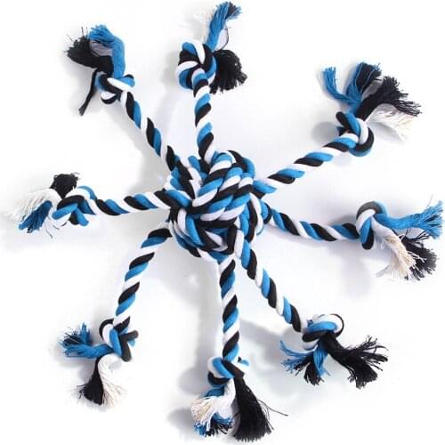 New Pet Toy Creative Eight-ball Shape Rope Knot Cats and Dogs Molars To Relieve Boredom Cotton Rope Toy Supplies
