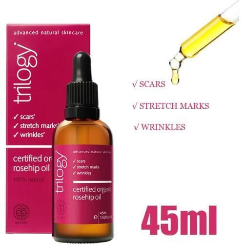 New Zealand Trilogy Certified Organic Rosehip Oil 1.5oz 45ml Multi Function Use Serum Face Body Brighten Scar Removal