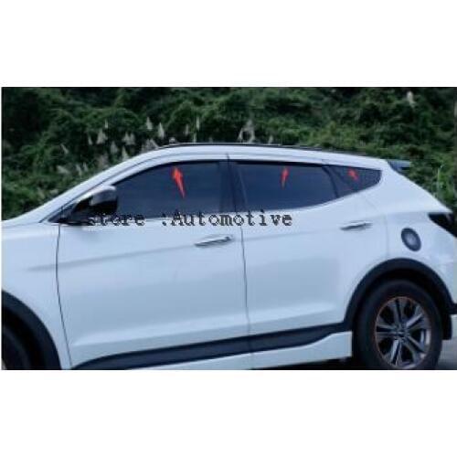 Window Wind Deflector Visor Rain/Sun Guard Vent ABS Chrome For 2013 2014 2015 2016 for HYUNDAI SANTA FE SPORT IX45