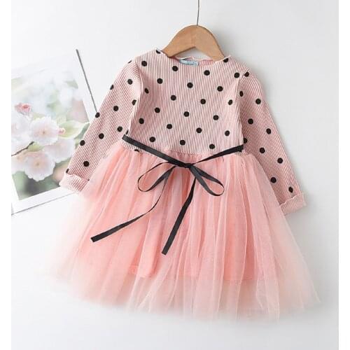 Melario Girls Dresses Autumn Casual Baby Girls Clothes Kids Dresses for Girls Cotton Mesh Birthday Princess Dress New Daily Wear