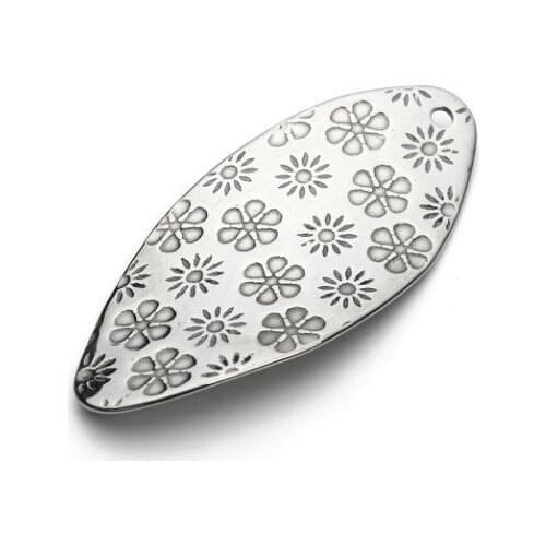 10pcs/lot 17*37mm stainless steel Leaves Connector Metal Alloy Pendant For DIY bracelet Jewelry Making fg4s