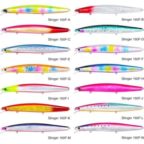 TSURINOYA 4PCS 160F Ultra-long Casting Floating Minnow Fishing Lure DW110 163mm 31g Sea Fishing Hard Bait Seabass Baits