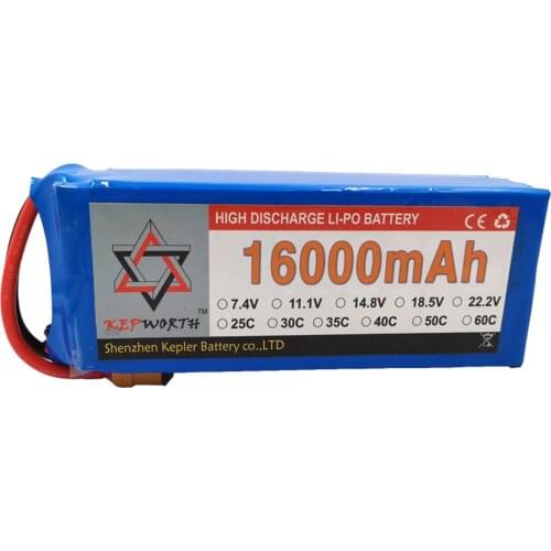 RC Lipo Battery High Capacity 3S 11.1V 16000mAh 25C For Helicopter Drone Plane Car Toy RC Li-Po Battery High Power
