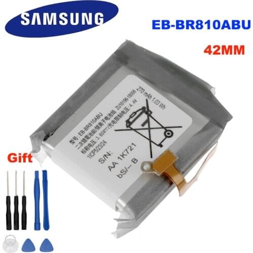 Samsung Original Battery EB-BR170ABU EB-BR810ABU 270mAh For SAMSUNG Gear S4 mini Watch 42mm SM-R810 + Free Tools