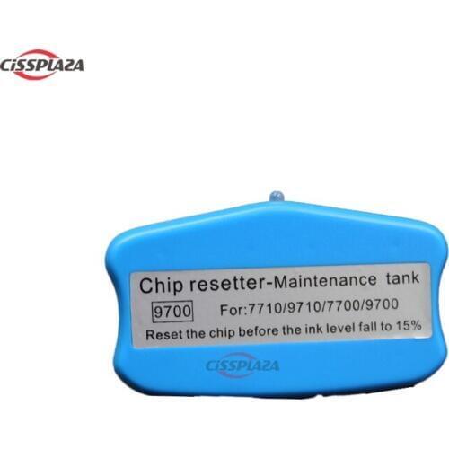 CISSPLAZA Maintenance tank Chip resetter for Epson Stylus PRO 7700 9700 7710 9710 Printers waste ink tank box