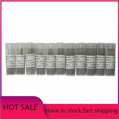 25K BGA Reballing Ball ( 0.25 0.3 0.35 0.4 0.45 0.5 0.55 0.6 0.65mm ) BGA Solder Ball leaded For stencil Rework Repair Tools