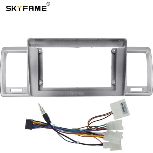 SKYFAME Car frame cable Kits Facia Panel For TOYOTA HIACE GL RHD 2013-2018 Big Screen Audio Dash Panel Frame Fascia