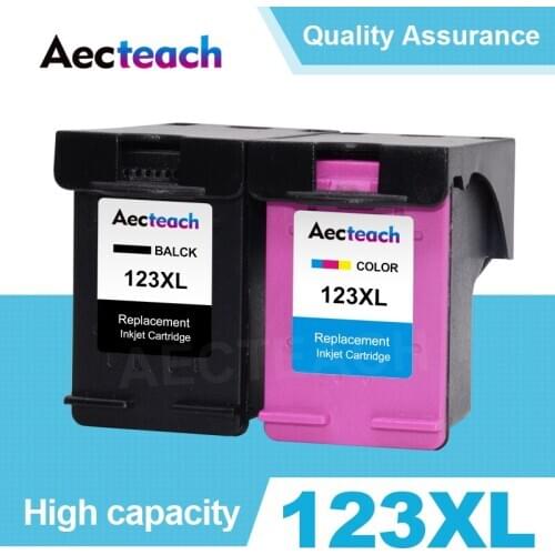 Aecteach Compatible 123XL Ink Cartridge Replacement for HP 123 XL Deskjet 1110 2130 2132 2133 3630 3632 3638 4520 Printer
