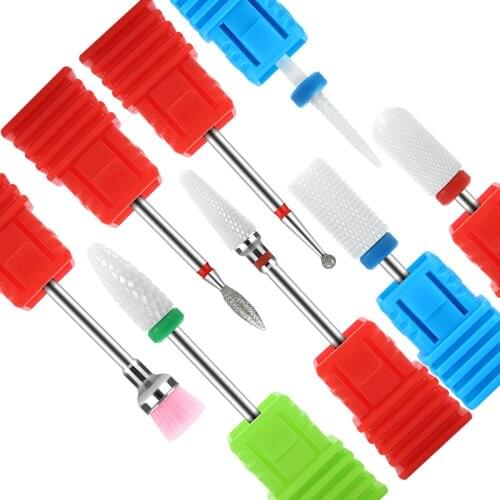 2.35MM Nail Drill Bits 8PCS 3/32 Inch Ceramic Carbide Diamond Nails Bit for Efile Polishing Acrylic Polygel Cuticle Clean