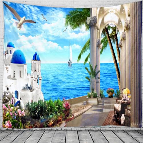 Unique Charming Scenery Wall Tapestry Hanging Flower Psychedelic Tapestry Wall Hanging Decor Halloween Deco