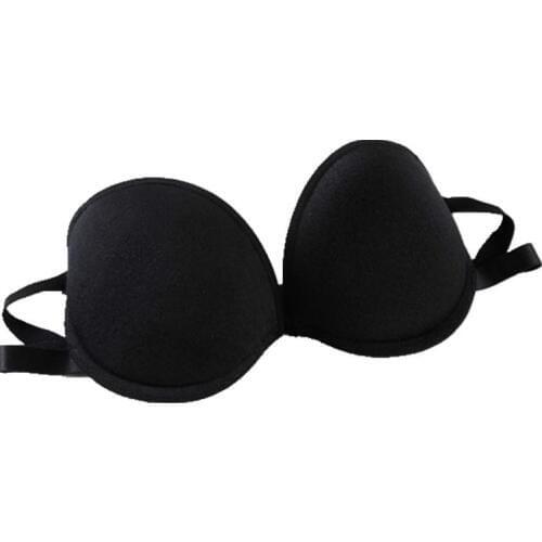 Yasemeen Solid Push Up Underwire Backless Gather Bras Strapless Wedding Bra Gather Invisible Brassiere for Small Bust 36D Plus