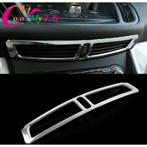 Color My Life ABS Chrome Car Air Vent Protection Cover Air Conditioning Outlet Trim Sticker for Ford C-Max Cmax 2011 - 2014